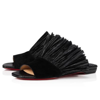 Sandalias Rafinani Christian Louboutin Mujer - Negros - 3205017R418